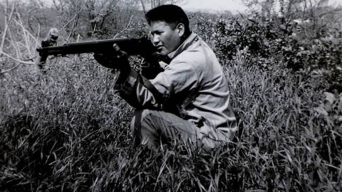 Chester Nez during the war.