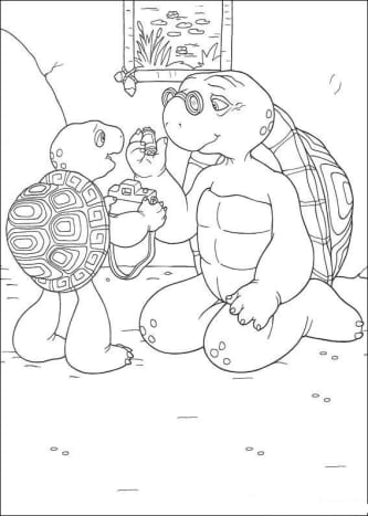 Franklin the Turtle Free-Kids Coloring Pages Colouring Pictures to Print 