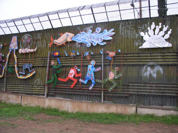 Mural on the Mexico side of the Nogales/Sonora border wall.