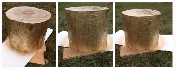 how-to-make-your-own-gold-tree-stump-table