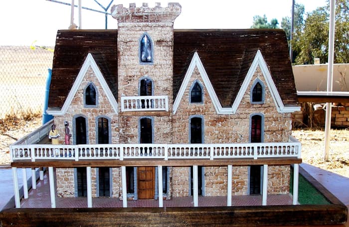 This model of the original stone house built by John Marsh offers a better view of what it looked like than was available of the actual home.
