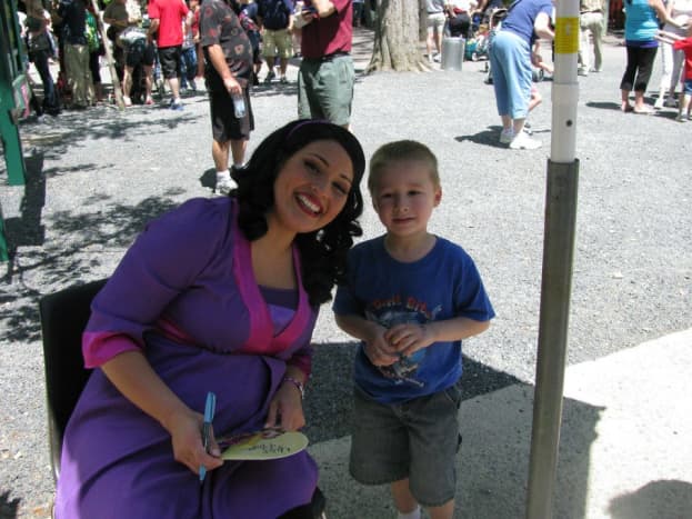 Meeting Miss Rosa from PBS Kids on WVIA Day at Knoebels