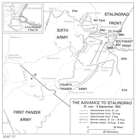 The advance toward Stalingrad summer 1942.