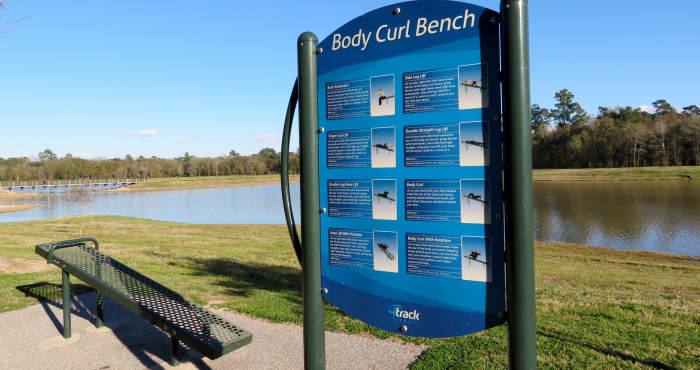 Exercise equipment placed all throughout Cypress Park