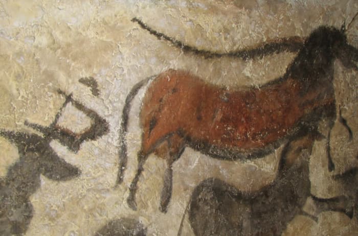  Cave painting from the Lascaux cave in The Anthropos Pavilion of The Moravian Museum, Brno, Czech Republic