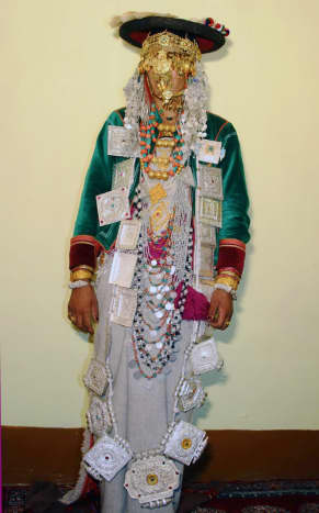  The Bride of Kinnaur in traditional Costumes wearing Silver Jewelry