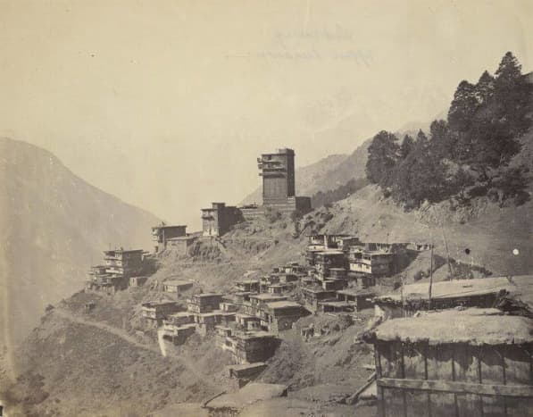 Old Photo graph of Labrang Fort in 1860 