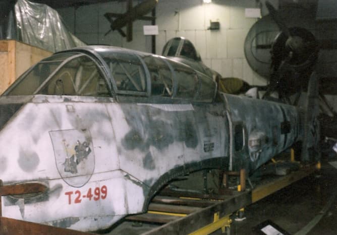 View of Me-410's forward fuselage.  Paul E. Garber Facility, Silver Hill, MD, May 1998.