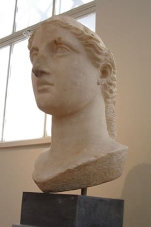 Colossal head of Athena in National Archaeological Museum (Ethniko Archaiologiko Museo), Athens