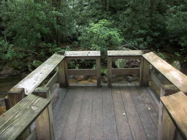 Hemlock Nature Trail is one of the Easy rated trails at South Mountains State Park.  It is wheelchair accessible and has many displays of information.  The trail is gravel and wood. You don't need hiking boots for this trail.
