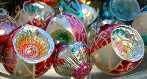Glass Vintage Christmas Tree Decorations