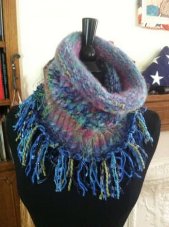 Loom Knitted Cowl Neck Scarf by Knitsteel