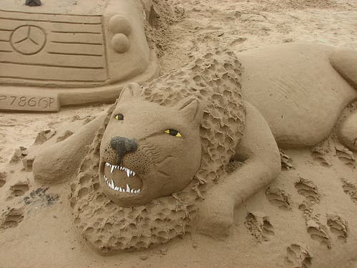 An impressive sand sculpture.