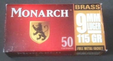 Monarch 9mm 115gr FMJ