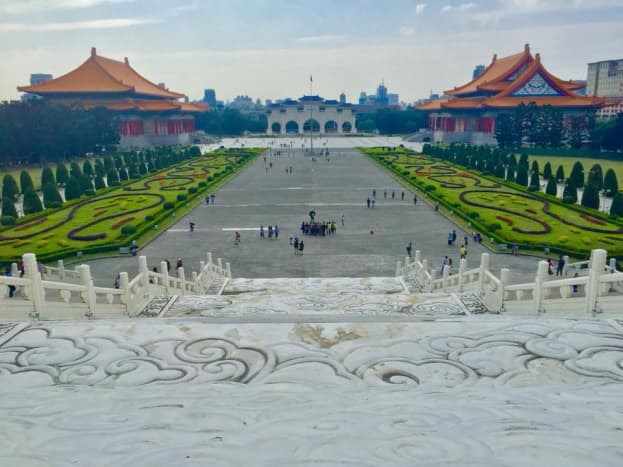 The Liberty Square taken from the Chiang Kai Shek Memorial Hall