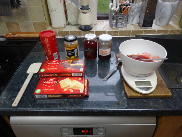 All the ingredients laid out on the work surface and ready