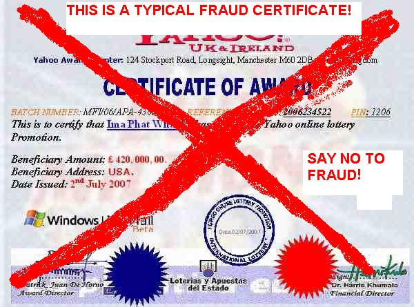 say no to fraud and scam!