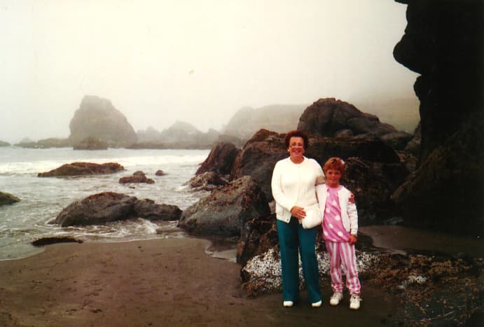 My mother and niece at Lone Ranch along the Oregon coastline.