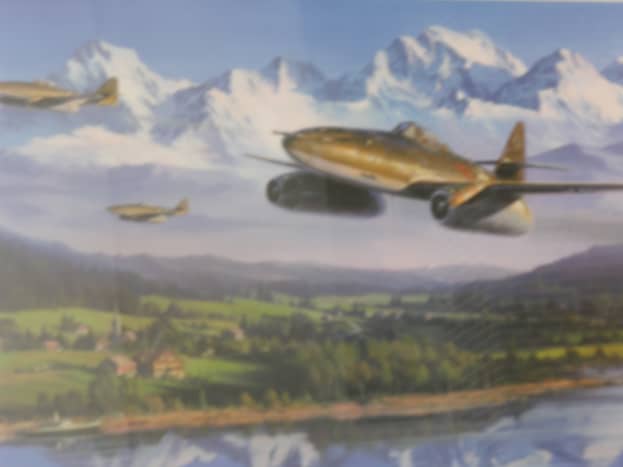 Photo of a painting on display at The Freedom Museum, Manassas Airport.  Photo taken in 2015.