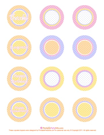 Free pink, orange, purple and yellow polka dot 