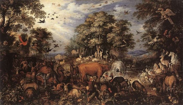 Savery's depiction of 1626 with Dodo in the lower right corner