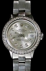 Ladies Stainless Steel Oyster Rolex Datejust