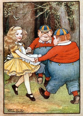 &quot;Tweedle Dee and Tweedle Dum&quot; by Maria Kirk (1904)
