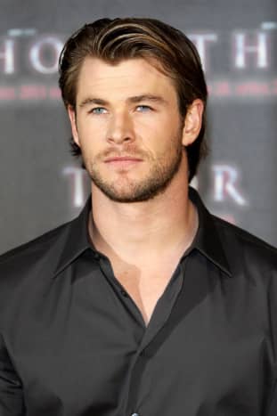Chris Hemsworth. 29, the star of Thor, wearing the classic front wave.  This is the longish trendy style of the classic front wave. - 2013 Hairstyles for Men Short Medium Long Hair Styles Haircuts