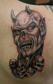 satan vs god tattoos