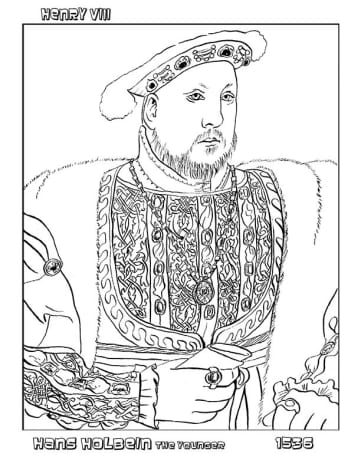 Page from the &quot;Classical Renaissance Art Coloring Book&quot;