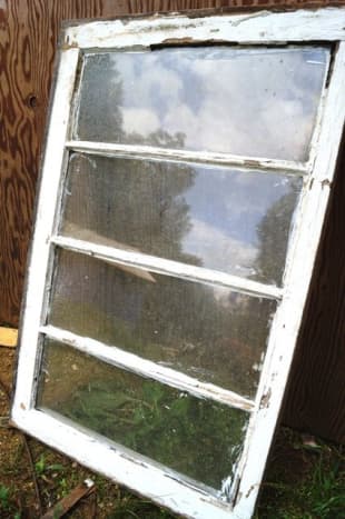 This old window has a lot of potential for abstract flowers.