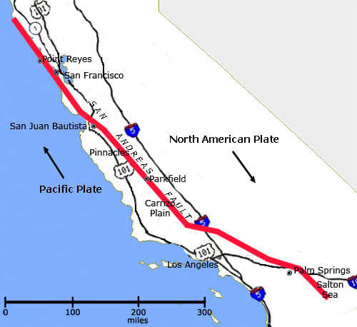San Andreas Fault Map
