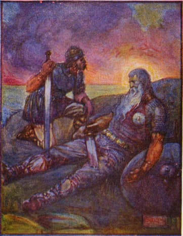 Wiglaf and Beowulf