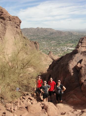 We woke up early &amp; headed straight to Camelback Mountain. It's a tough trail but worth it if you enjoy hiking. This hike was one of the favorite activities of our entire trip!