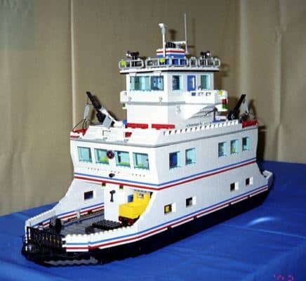 29&quot; long car ferry holds 18 LEGO cars and trucks, full interior details, great play value