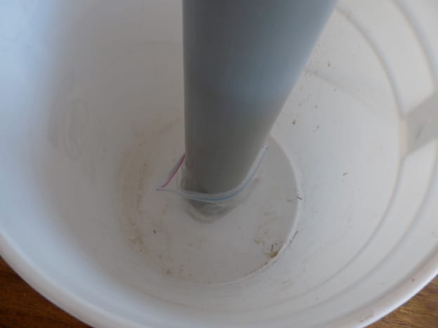 PVC in the bucket before concrete