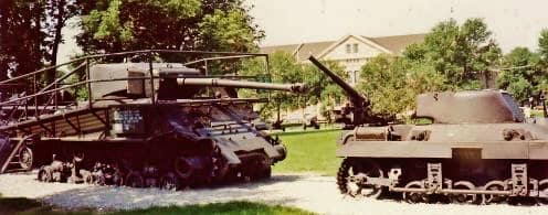 War equipment seen on the Rock Island Arsenal grounds