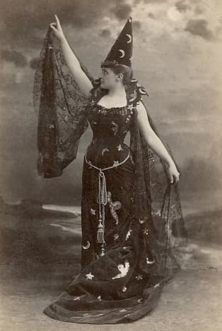 A witchy costume from the 1880s.