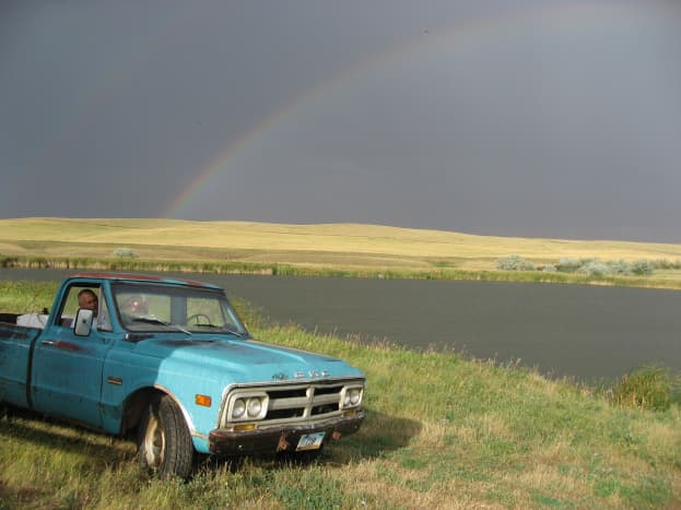 Rainbow on the North Dakota Prarie by Iver Arnegard