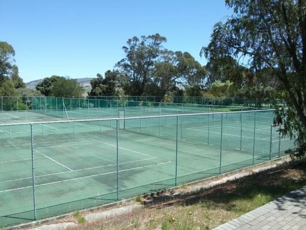 The old tennis courts