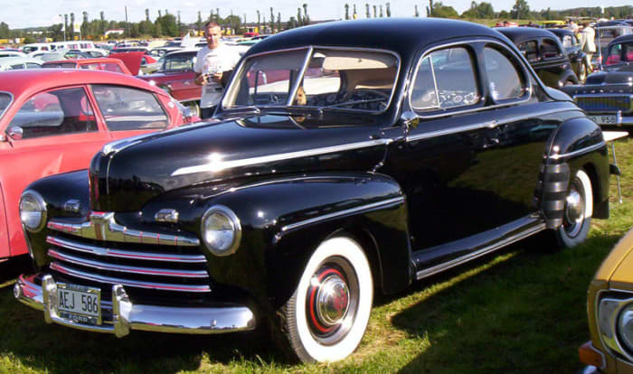 1946 Ford Model 69A, likely a car that the Ingalls would have owned.