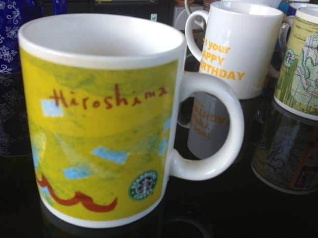 This is a mug from Hiroshima when my ex-roommate went to visit his relatives.
