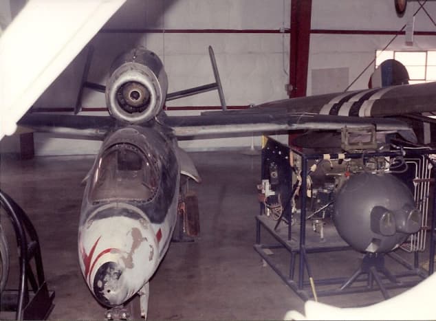 The Smithsonian's He-162 at the Paul E. Garber Facility, 1983.