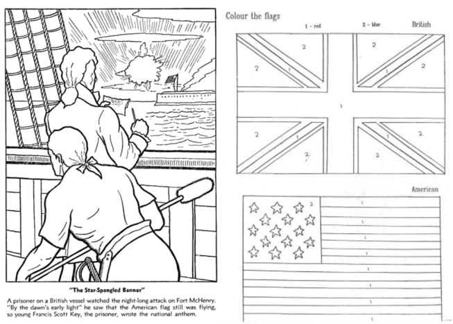 francis scott key coloring pages