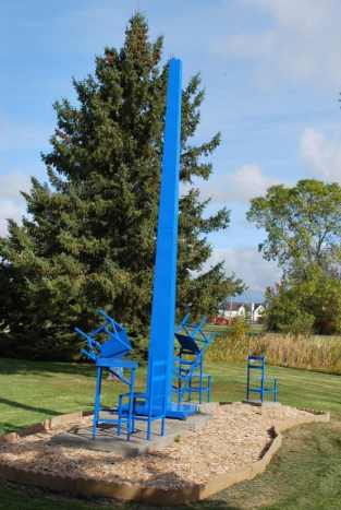 Sculpture outside Rainy River Community College