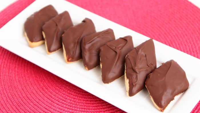 These chocolate diamonds are also Mostaccioli Cookies. 