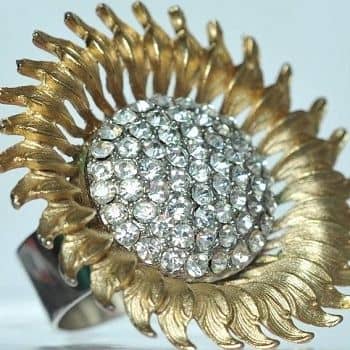 Sunburst upcycled ring by Vintage Fusion Jewelry