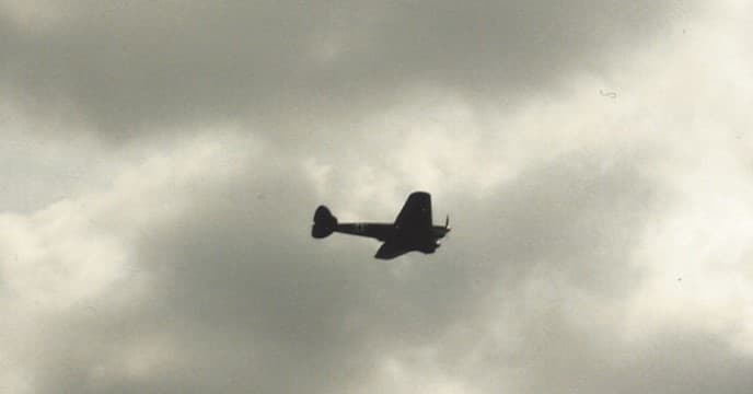 The He 111 performing at Frederick, MD.