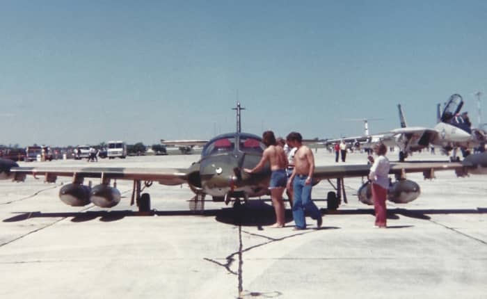 An A-37 at Randolph AFB, May 1977.