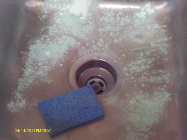 Before-clean the sink you are using
